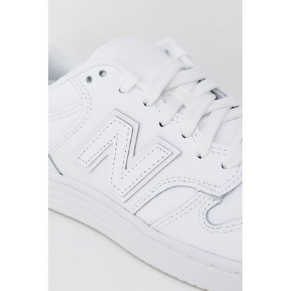 White Synthetic Leather Sneaker