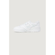 White Synthetic Material Sneaker