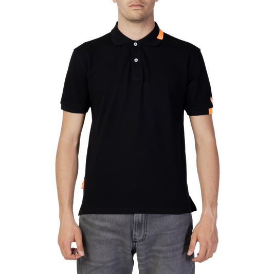 Black Cotton Polo Shirt