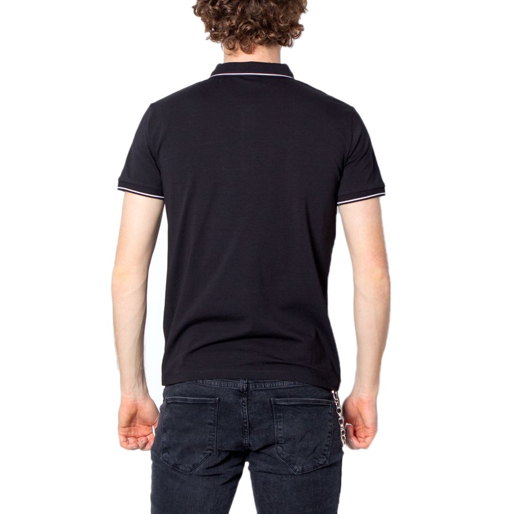 Black Cotton Polo Shirt