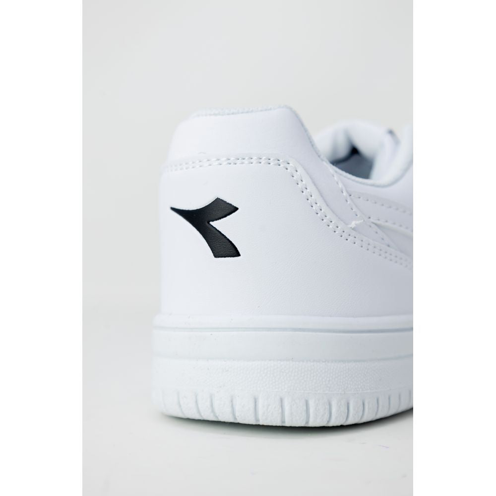 White Synthetic Leather Sneaker