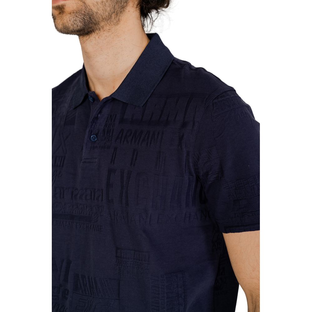 Blue Cotton Polo Shirt