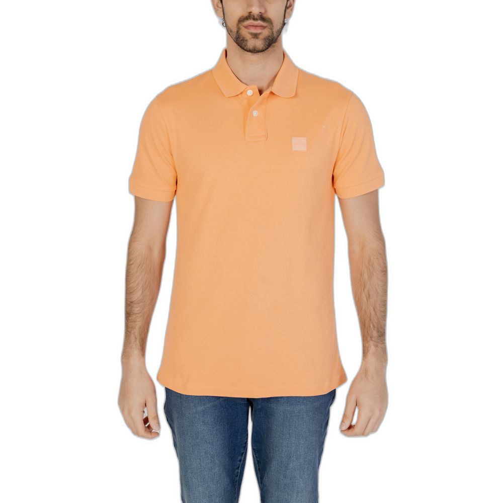 Orange Cotton Polo Shirt