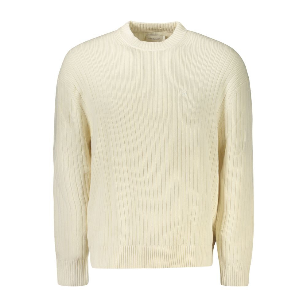 White Cotton Men Sweater