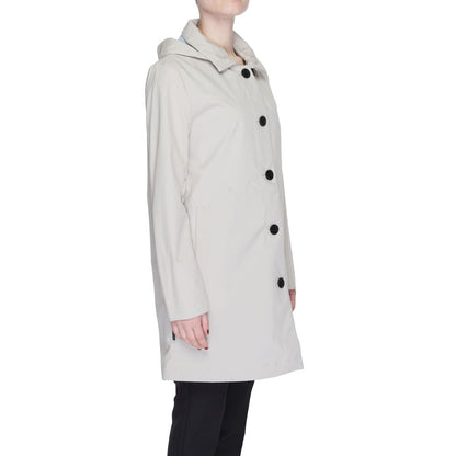 Beige Polyester Jackets & Coat