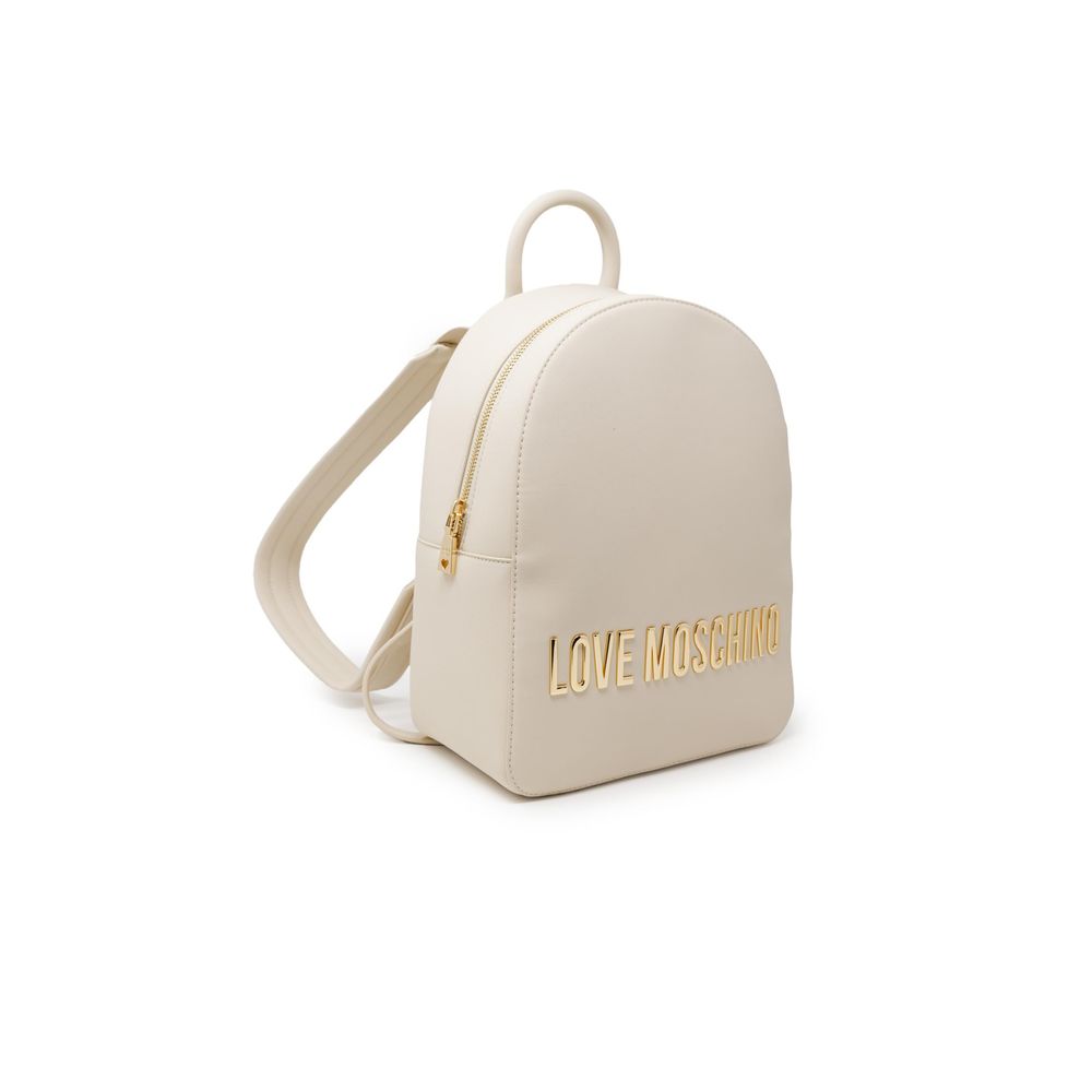 Beige Polyethylene Backpack