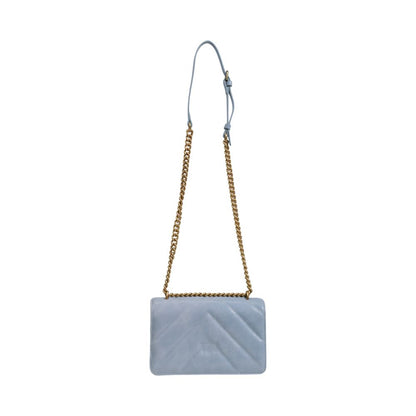 Blue Leather Handbag