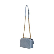 Blue Leather Handbag