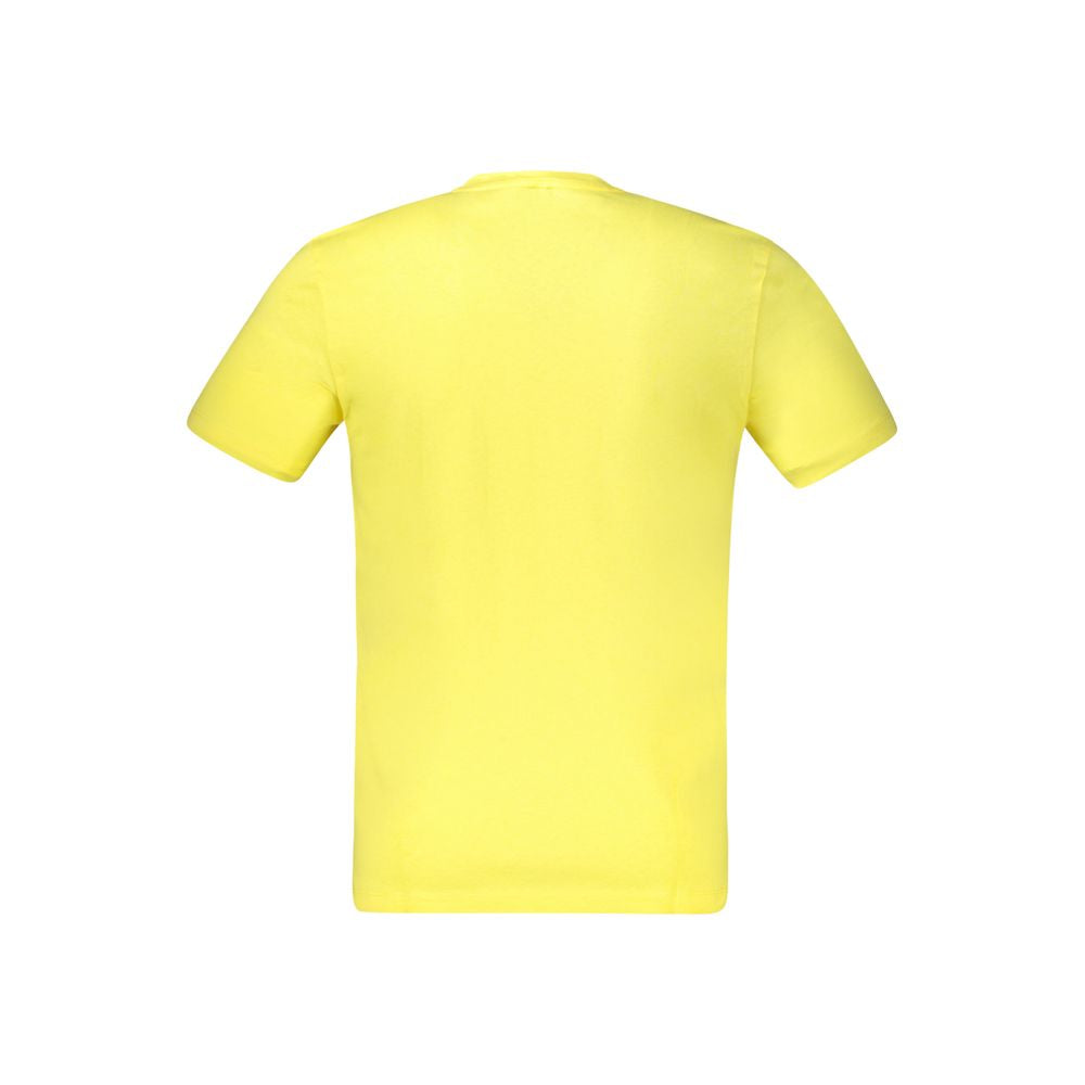 Yellow Cotton Men T-Shirt