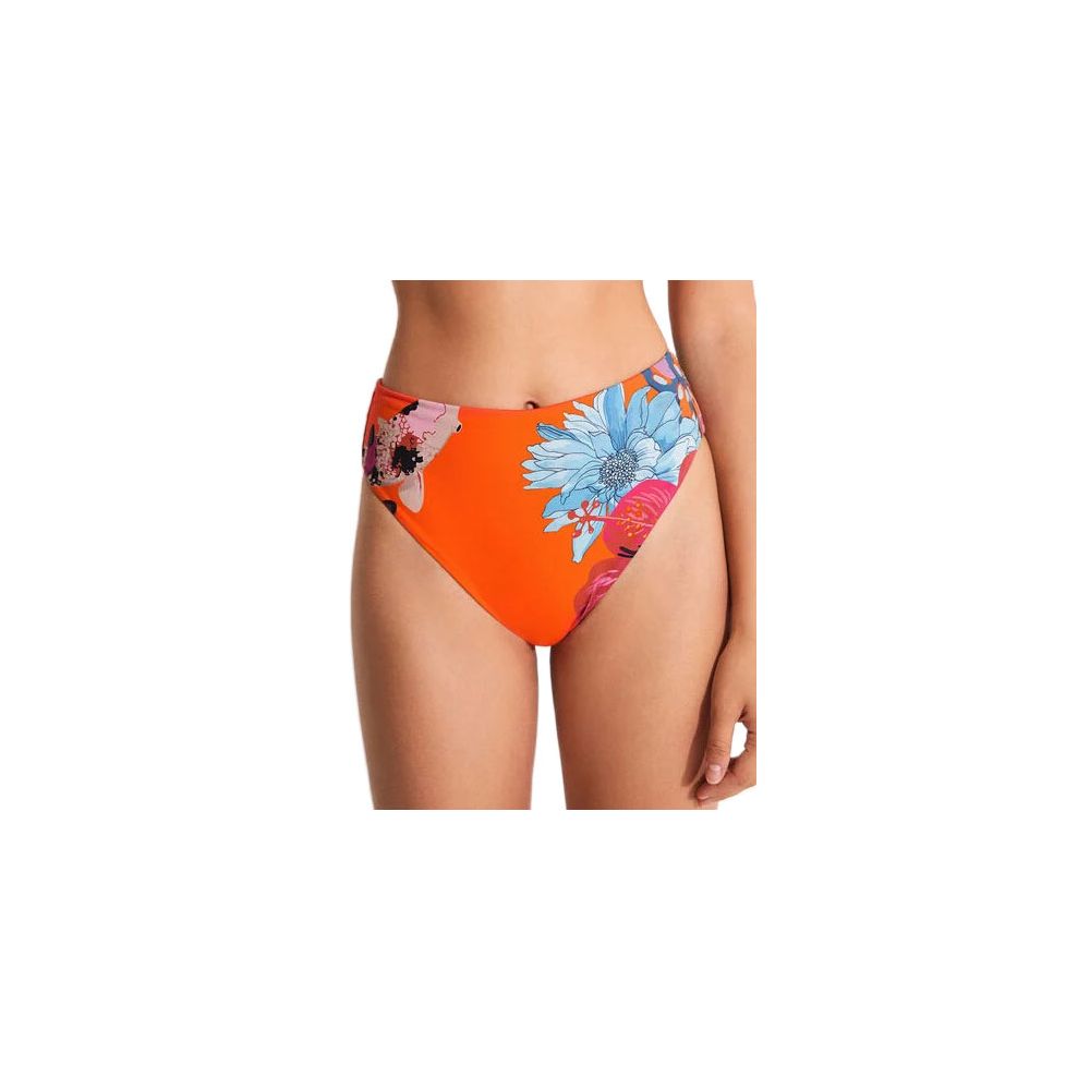 Orange Polyester Swimwear