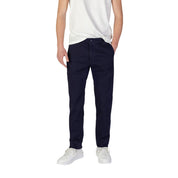 Blue Cotton Skinny Pant