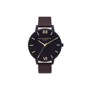 Black Synthetic Leather Watch