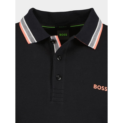 Black Cotton Polo Shirt