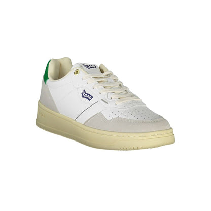 White Artificial Leather Sneaker