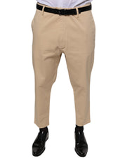 Beige HOUSTON Men Cropped Dress Pants