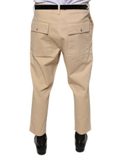 Beige HOUSTON Men Cropped Dress Pants