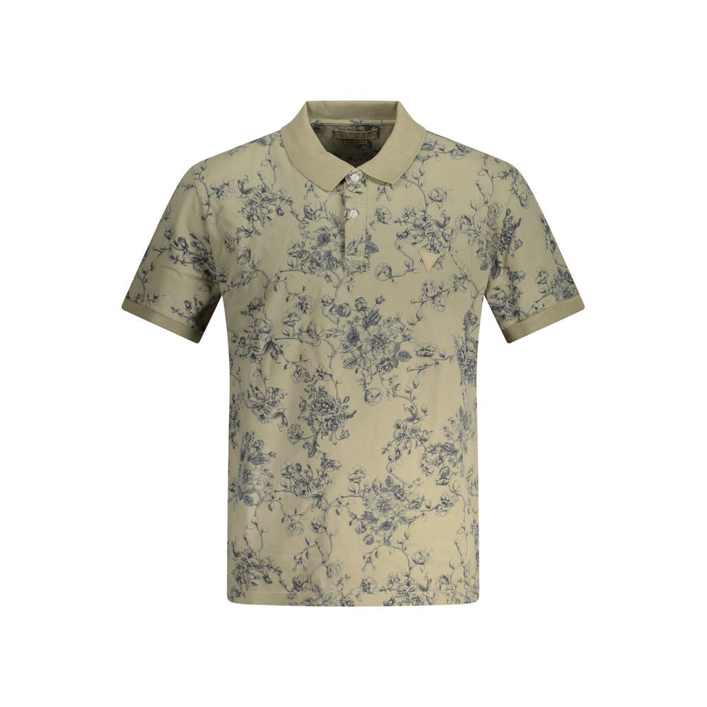 Beige Cotton Polo Shirt