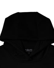 Black Logo Print Hooded Men Sweatshirt Sweater