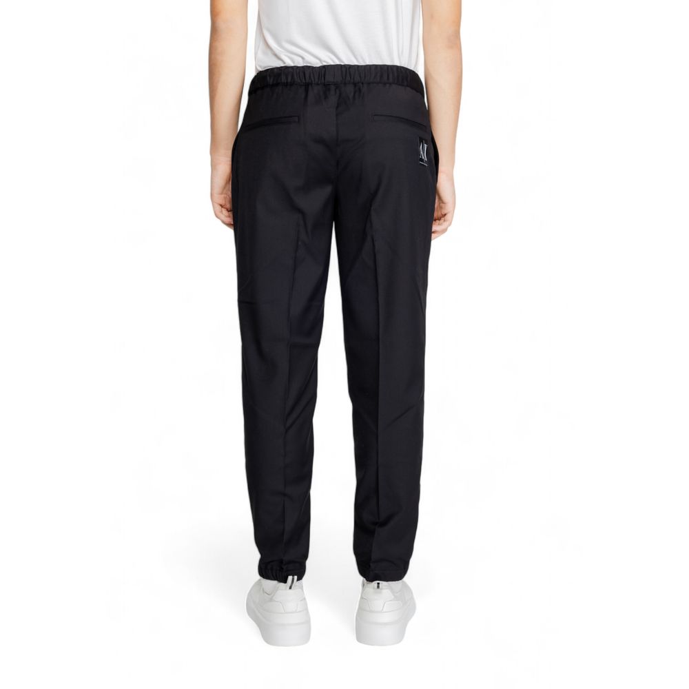 Black Polyester Jeans & Pant