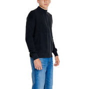 Black Cotton Rigenerato Cardigan