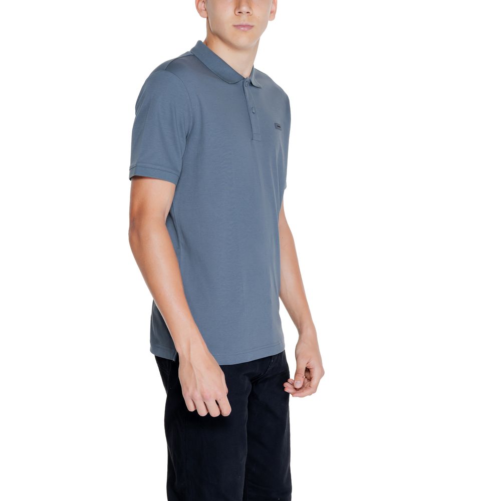 Gray Cotton Polo Shirt