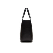 Black Synthetic Leather Handbag