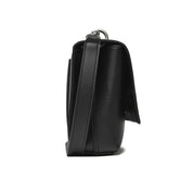 Black Synthetic Leather Handbag