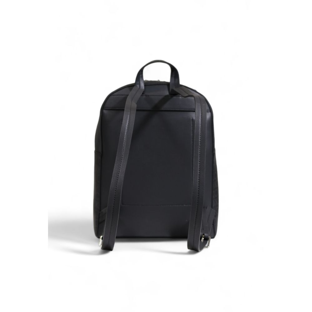 Black Recycled Polyester Backpack