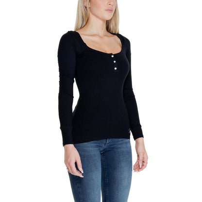 Black Cotton Tops & T-Shirt