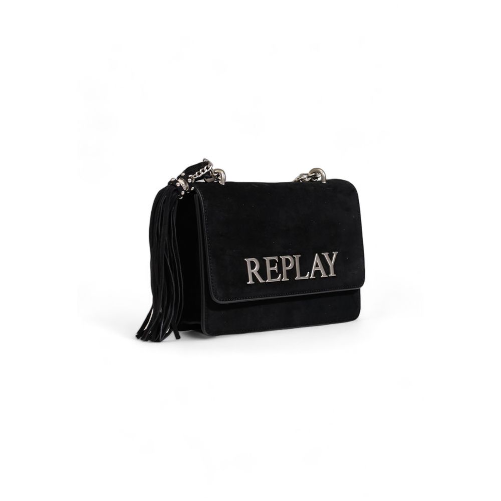 Black Polyester Handbag