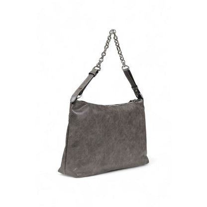 Gray Polyester Handbag