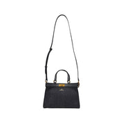 Black Cotton Handbag