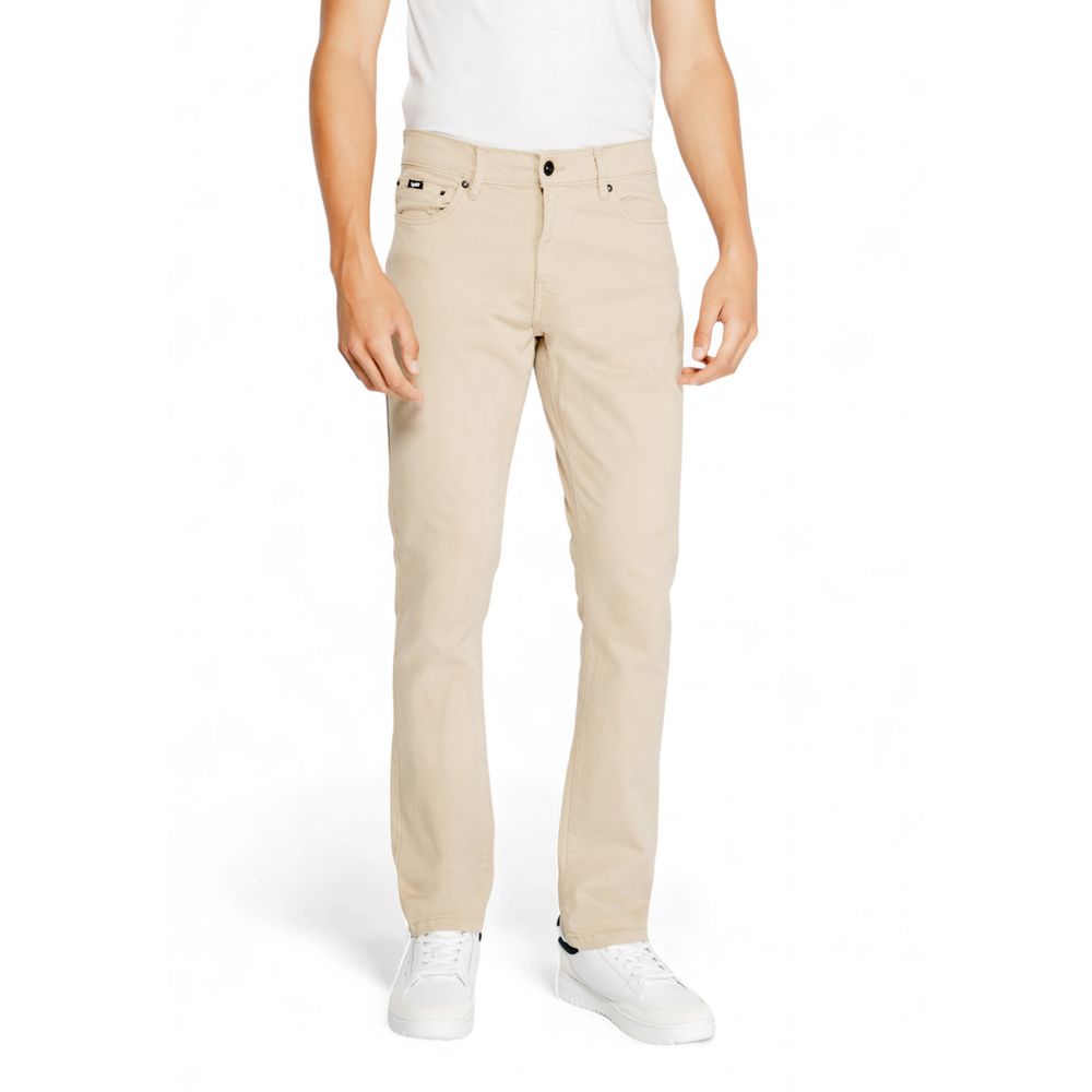 Beige Cotton Jeans & Pant