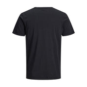 Black Flamed Cotton T-Shirt