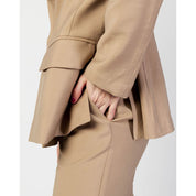 Beige Cotton Suits & Blazer