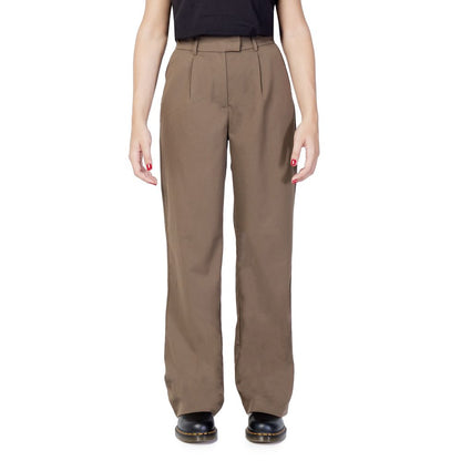 Brown Polyester Jeans & Pant