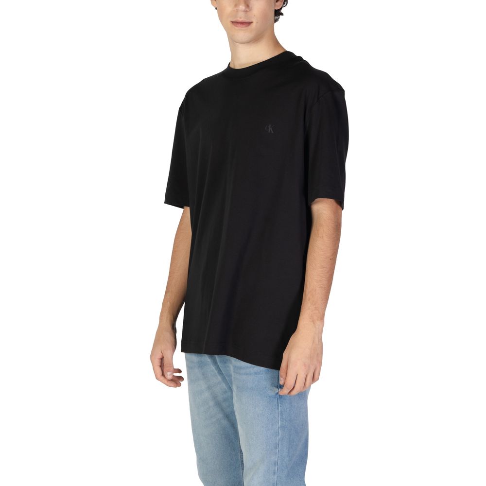 Black Cotton Rigenerato T-Shirt