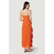 Orange Polyester Dress