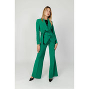 Green Polyester Jeans & Pant