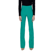 Green Polyester Jeans & Pant