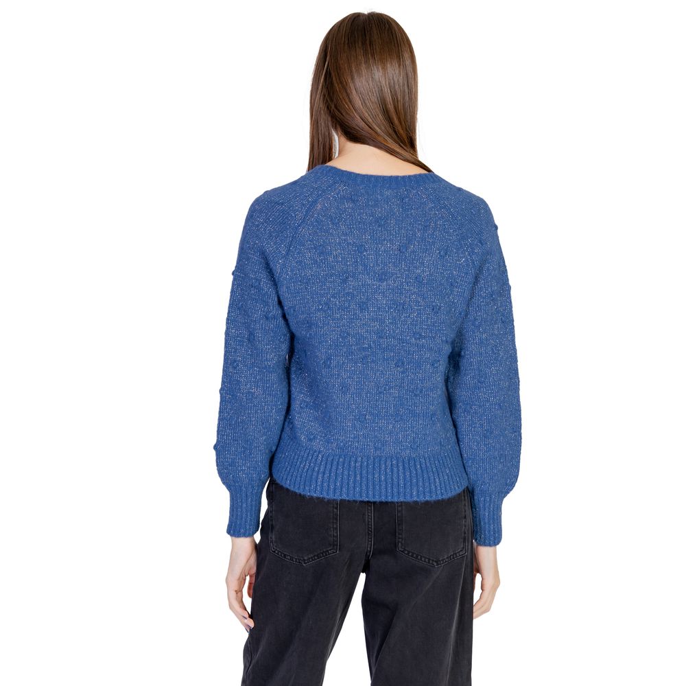 Blue Polyester Sweater