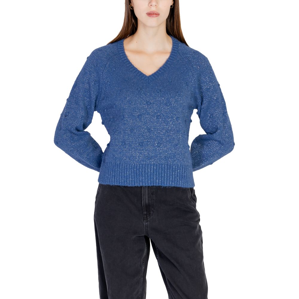 Blue Polyester Sweater