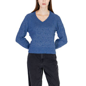 Blue Polyester Sweater