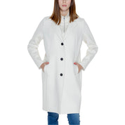 White Polyester Jackets & Coat