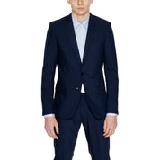 Blue Polyester Suit