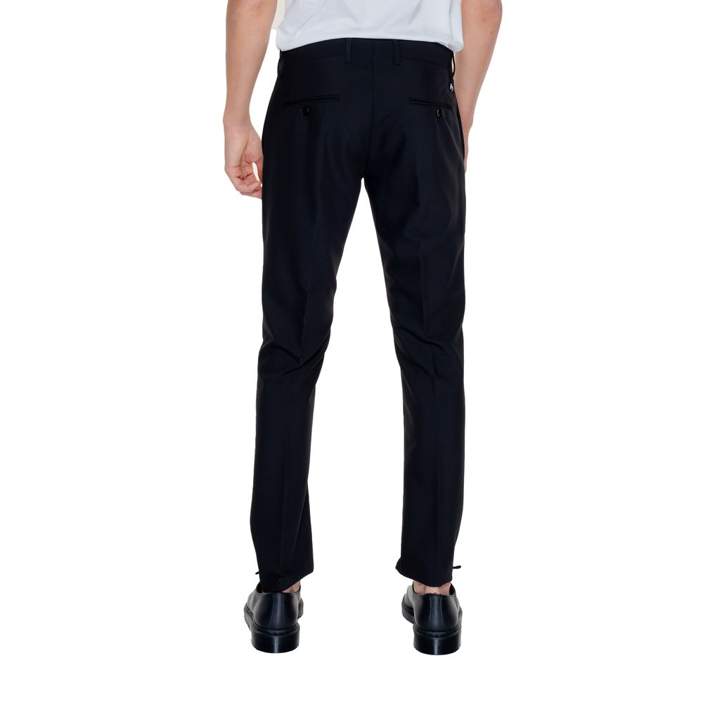 Black Polyester Jeans & Pant