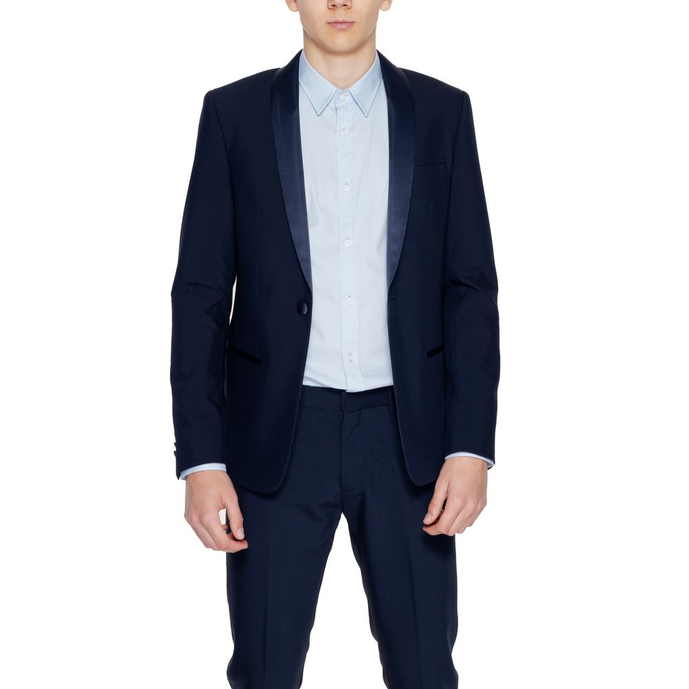 Blue Polyester Suit