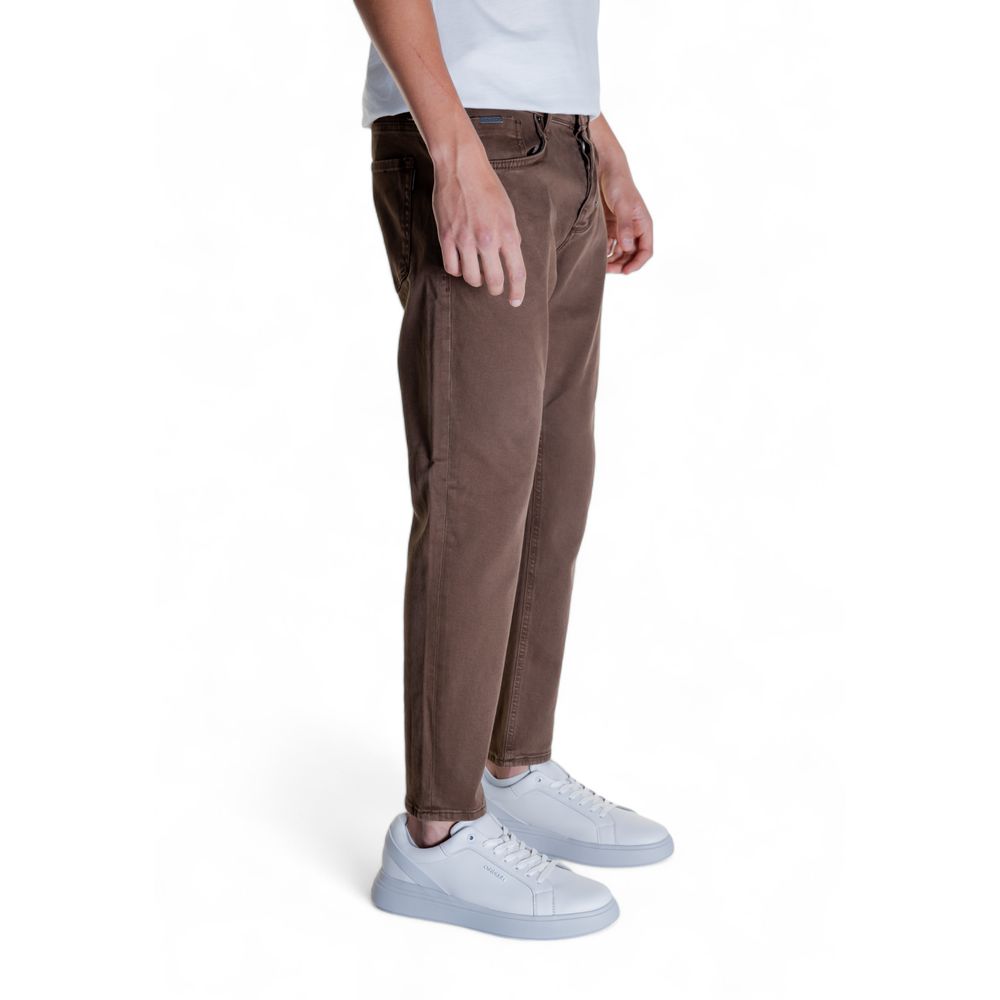 Brown Cotton Jeans & Pant