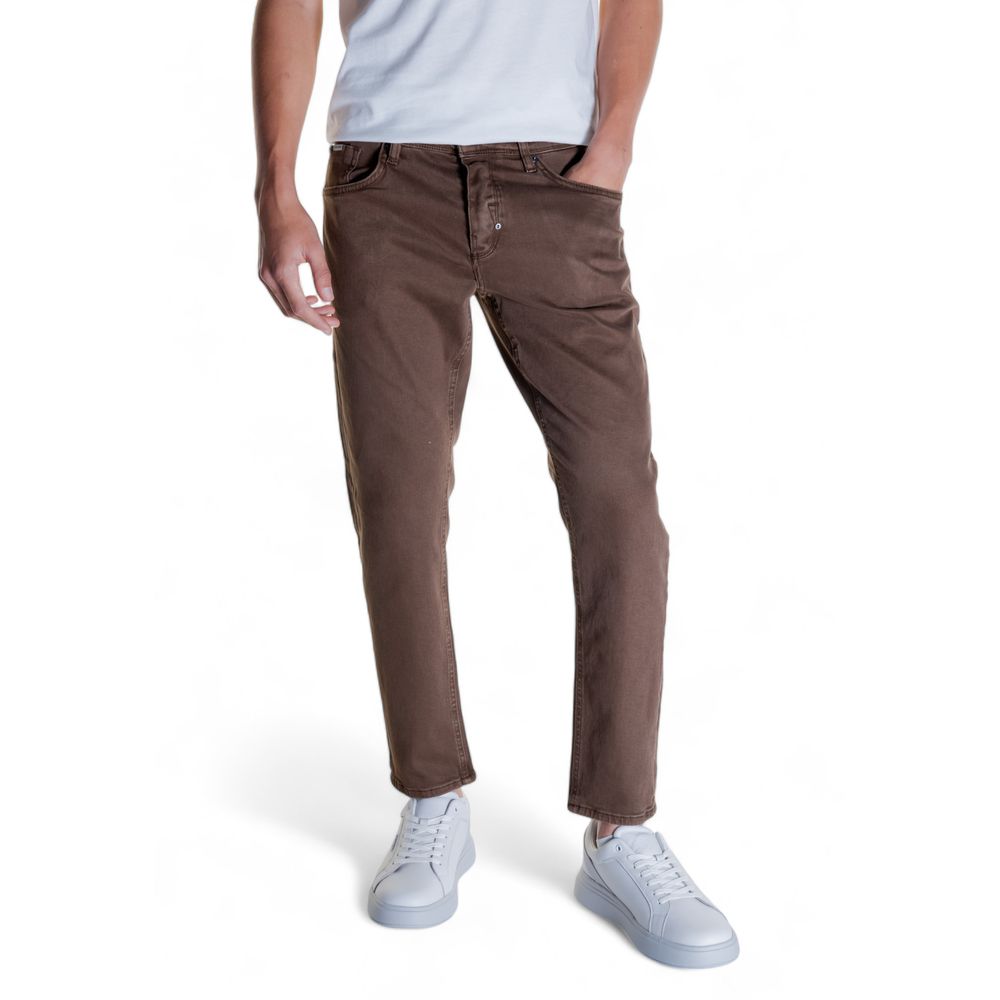 Brown Cotton Jeans & Pant