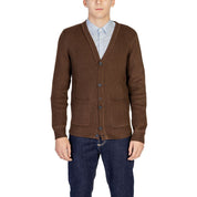 Brown Polyester Cardigan